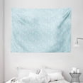 thumbnail image 1 of Abstract Tapestry, Ocean Inspired Hand Drawn Wave Pattern Lines and Swirls Soft Toned Palette, Wall Hanging for Bedroom Living Room Dorm Decor, 80W X 60L Inches, Baby Blue white, by Ambesonne, 1 of 2