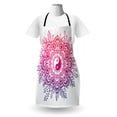 thumbnail image 3 of Mandala Apron, Yin and Yang Lotus Mystic Themed Chinese Crown of Leaves Motif, Unisex Kitchen Bib with Adjustable Neck for Cooking Gardening, Adult Size, Violet Magenta Pink, by Ambesonne, 3 of 4