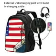 thumbnail image 2 of Balery American Astronaut Runs Forward Print USB Charging Backpack for Men and Women - Water-Resistant, Anti-Theft Laptop Backpack with USB Port for Travel, Work, School, and College, 2 of 7
