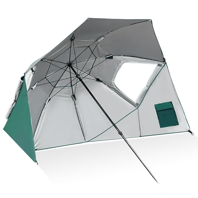 Graflsoa 1.2m Arc Radius Portable Multi-Purpose Fishing Umbrella in Green with UV Protection and Windproof Features