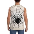 thumbnail image 4 of Lsque Spiders On The Web 1 Print Men's Cotton Blend Sleeveless Muscle Shirts (S-3XL)- Moisture Wicking, Odor Protection, UPF 30+,X-Large, 4 of 8