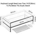 thumbnail image 2 of Acrylic Monitor Stand Riser, 2 Tier Clear Computer Monitor Stand for Home Office Business, PC Desk Stand Monitor Riser for Keyboard Storage, Laptop, Printer and TV Screen -12x7.2x5.12 inches, 2 of 6
