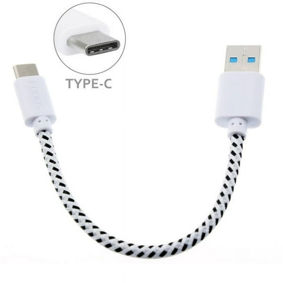 Verizon LG G6 Braided Short Type-C Cable Rapid Charger Sync USB Power Wire Y4O