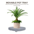 thumbnail image 3 of KAKOWELY 1Pc Thick Movable Vase Rack Plastic Plot Shelf Hidden Wheel Flowerpot Rack,10.04"X10.04"X1.77", 3 of 4