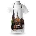 thumbnail image 3 of Scenery Apron European Country Landscape with Houses and River Watercolors Style Artistic Print, Unisex Kitchen Bib Apron with Adjustable Neck for Cooking Baking Gardening, Multicolor, by Ambesonne, 3 of 3