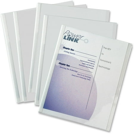 C-Line Report Covers with Binding Bars, Economy Vinyl, Clear, 8 1/2 x 11,
