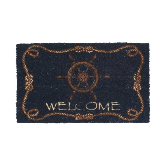 Ship's Wheel Design Coco Doormats by Coco Mats N More - 18" x 30" x 1 Inch Thick