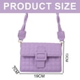 thumbnail image 2 of Bolso de cuero artificial con forma de rombo, tendencia, nueva moda, bolso de mensajero, bolso pequeño sencillo de un solo hombro, morado, 2 of 5