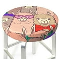 thumbnail image 3 of Naloa Cute Lamas Round Bar Stool Cushion Cover 12-14 inch, Fits Kitchen, Office, Restaurant Chairs - 13 inch, 3 of 7