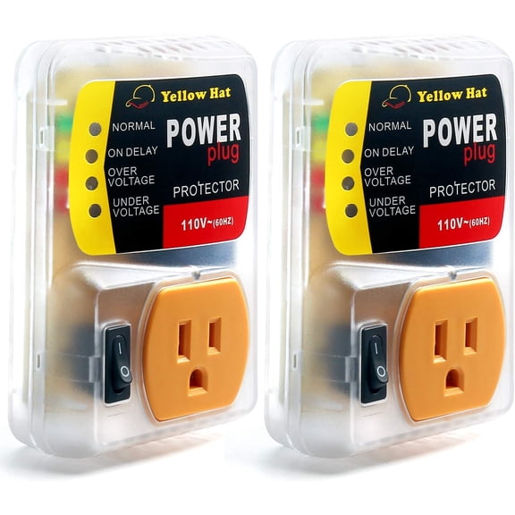 Surge Protector,Voltage Protector for Home Appliance, Voltage Brownout Outlet 110V 15A (2 Pack) Red
