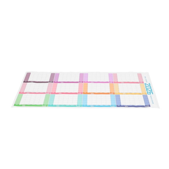 ELAYARD Multi Color Dry Erase Wall Calendar Reusable Whiteboard Planner for Home