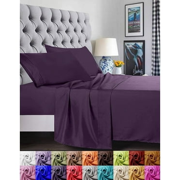 Elegant Comfort Ultra Soft Microfiber 2pcs pillow cases - Cool, Breathable, Wrinkle-Free, and Vibrant Colors Standard Size - Purple