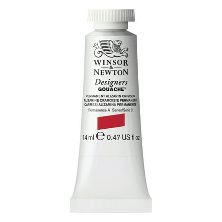 UPC: 0000050946129 | Winsor & Newton Designers Gouache Color  14ml Tube  Permanent Alizarin Crimson