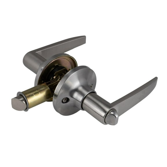 Global Link Aluminum RV Interior Lever Style Privacy Lockset, Brushed Satin Nickel