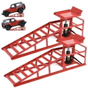 ANDTE Hydraulic Car Ramps, 2 Pack High Lift Service Ramps for Vehicles up to 5T (11023 lbs)