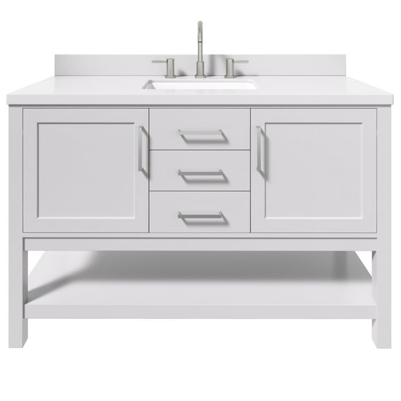 Ariel R055swqrvo Bayhill 54" Free Standing Single Basin Vanity Set - White
