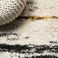 thumbnail image 6 of JONATHAN Y LONDON SHAG 5 x 8 Area Rug, Nova Bold Strie - Beige/Black/Yellow, SHG102A-5, 6 of 9
