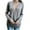 Gray, variant on Ayolanni Womens Blouses Casual Long Sleeve Deep V-Neck Beige Solid Pullover Blouses Girls Shirts L
