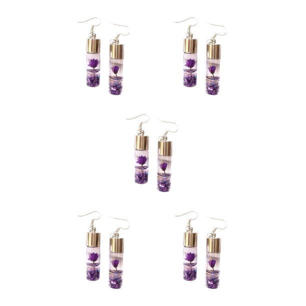 Pendientes colgantes Minnieouse para mujer joyería de compromiso color morado CBP308122