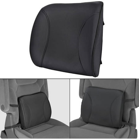 MotorTrend Lumbar Back Support, Portable Orthopedic Lumbar Back Support Memory Foam and PU Leather Seat (Best Lumbar Support For Car)