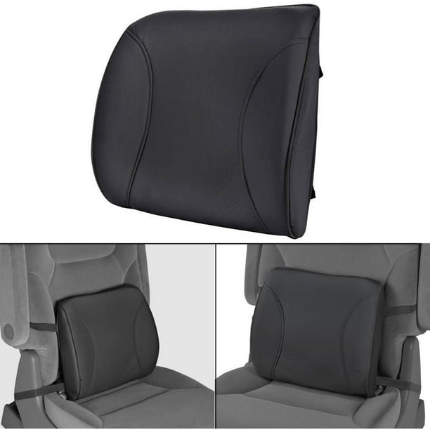 Motortrend Lumbar Back Support Portable Orthopedic Memory Foam And Pu Leather Seat Cushion Com - Lumbar Support Auto Seat Cushion