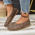 thumbnail image 5 of Women's Hollow Comfort Slip On Leather Ballets Flats Shoes Womens Casual Shoes Comfortable Walking Shoes Slip On Shoes Women Wide Width Orthopedic Shoes for Women Casual Dress Work Office Shoes 38, 5 of 5