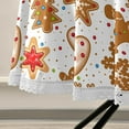 thumbnail image 5 of SKYSONIC 60" Christmas Gingerbread Round Tablecloth Cookies Pattern Table Cloth Cover Mat Washable Polyester Dining Decorative for Holiday Home Picnic Party Wedding, 5 of 7