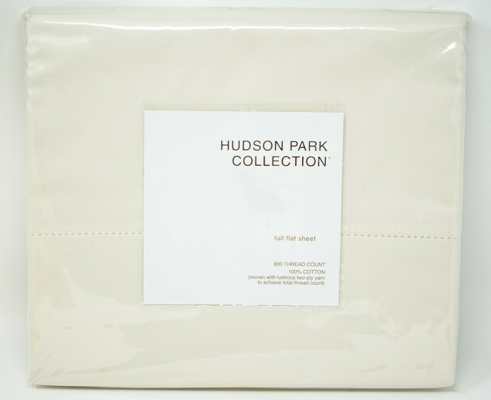 New Hudson Park 600 TC 100% Egyptian Cotton FULL Flat  Sheet Mink Brown $130 