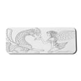 thumbnail image 1 of Fantasy Computer Mouse Pad, Drawing of a Fairy Caressing a Dragon Ornamental Details Flowers Wings Artwork, Rectangle Non-Slip Rubber Mousepad Large, 31" x 12" Gaming Size, Black White, by Ambesonne, 1 of 2