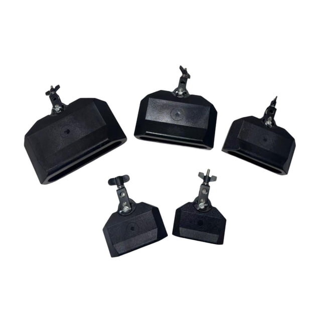 Bunblic 5 Pieces Musical Percussion Block Practical Easy to Use Accessories Premium Durability High Performance Latin Drum Instrument Black