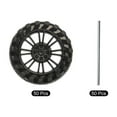 thumbnail image 3 of Uxcell 50pcs Toy Car Wheels, 45mmx12mm Plastic Roll and 2mmx50mm Shaft Round Rod Axles for DIY RC Car Model Part, Black, 3 of 5