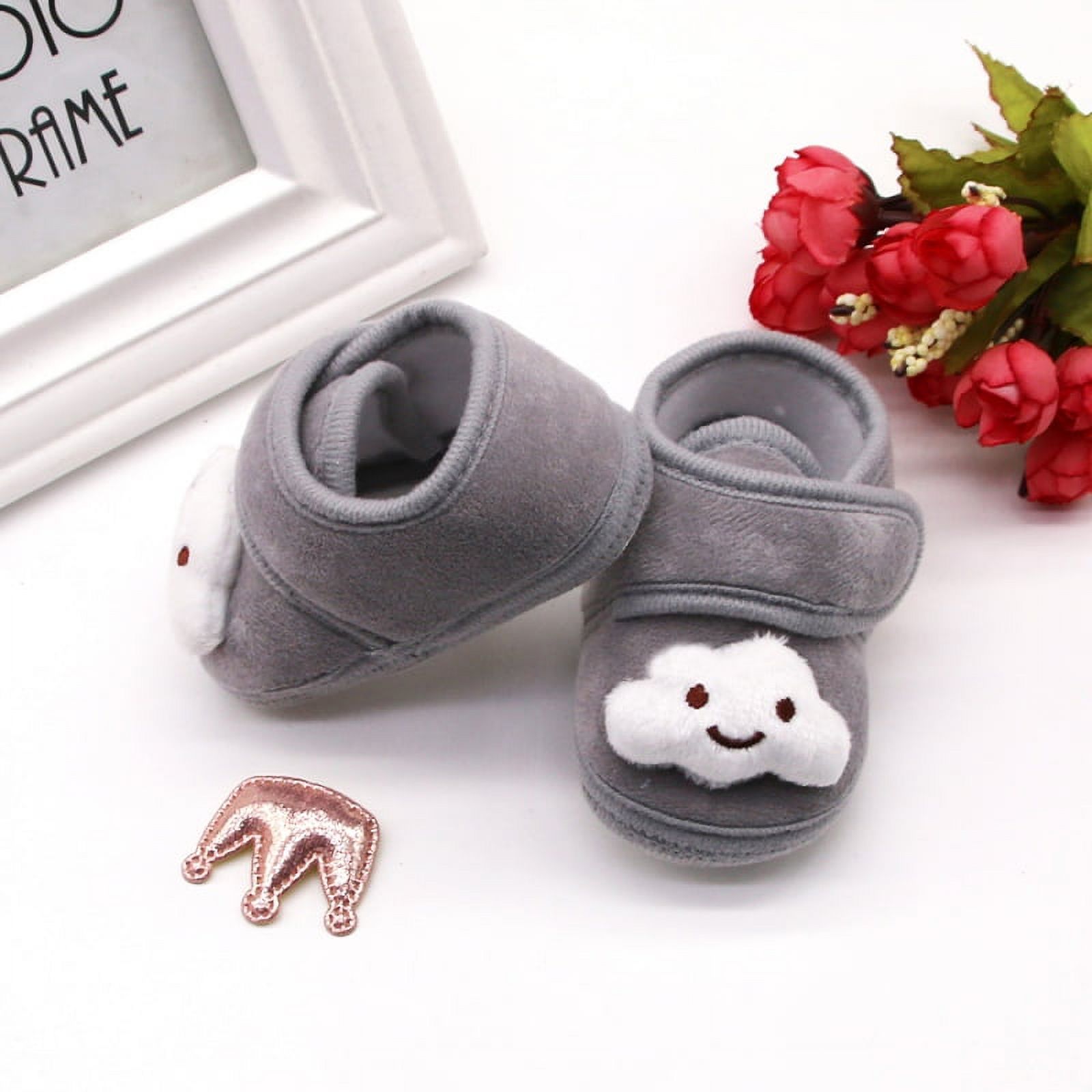 Infant Baby Boys Girls Slipper Soft Sole Non Skid Sneaker Moccasins Toddler First Walker Crib House Shoes - image 4 of 7