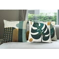 thumbnail image 4 of Ambesonne Mid Century Geometric Throw Pillow Cover 4 Pack, Modern Leaf, 20", Dark Teal Orange, 4 of 5