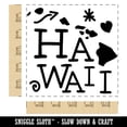 thumbnail image 2 of Hawaii State with Text Swirls Square Rubber Stamp Stamping Scrapbooking Crafting - Large 2.75in, 2 of 7