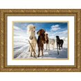 thumbnail image 1 of Leske, Mike 32x23 Gold Ornate Wood Framed with Double Matting Museum Art Print Titled - Icelandic Hair Style, 1 of 4