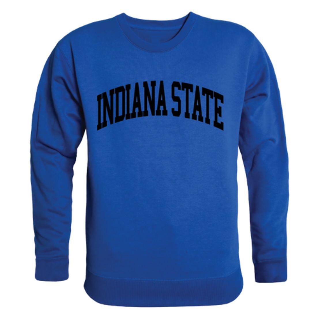 X-Large Indiana State Sycamores College Arch 50//50 Blended 8 oz Hooded Sweatshirt Royal Blue
