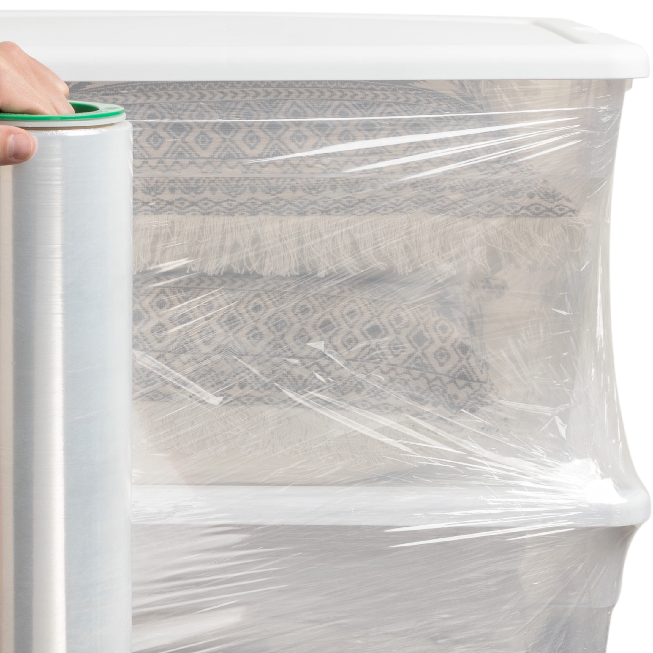 Duck Max Strength Heavy Duty Plastic Stretch Wrap, 15 in x 1000 ft, Clear