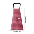 thumbnail image 3 of Ke1Clo Red Canvas Apron, Breathable Workwear Apron, Check Pattern, All Purpose Protection, for Home Kitchen or Workshop, 3 of 6
