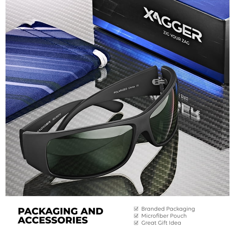 3 Pack Polarized Sports Sunglasses For Men - UV400 Protection, Wrap Around, For Cycling Fishing Driving (Grey/Blue/Green)