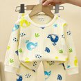 thumbnail image 4 of TOWED22 Pajamas Sets Viscose from Bamboo Toddler Boys Pjs Kids Short Sleeve Graphic Top & Pants Sleepwear 6-12 Months 12-24 Months 2t 3t 4t 5t 6t 7t 8t 9t Children,Sky Blue,7-8 Y, 4 of 5