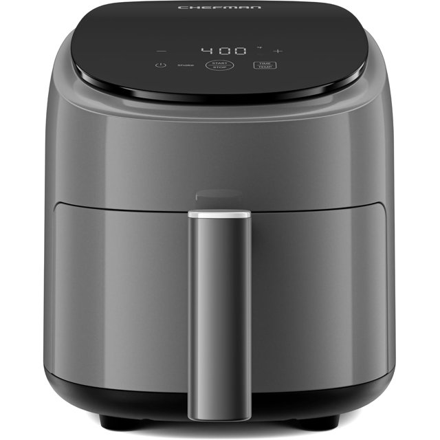 ZJQYDS 2 Qt Mini Air Fryer – Compact and Space-Saving Air Fryer, PFAS-Free Nonstick Basket, Quick & Easy Meals in Minutes, Perfect for Apartments and Dorms, Digital Timer and Shake Reminders – Grey