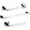 Silver, variant on QUTETN 4-Piece No-Drill Matte Black Bathroom Hardware Set - Modern Square Base Towel Bar, Hand Towel Holder & Hook for Bathroom