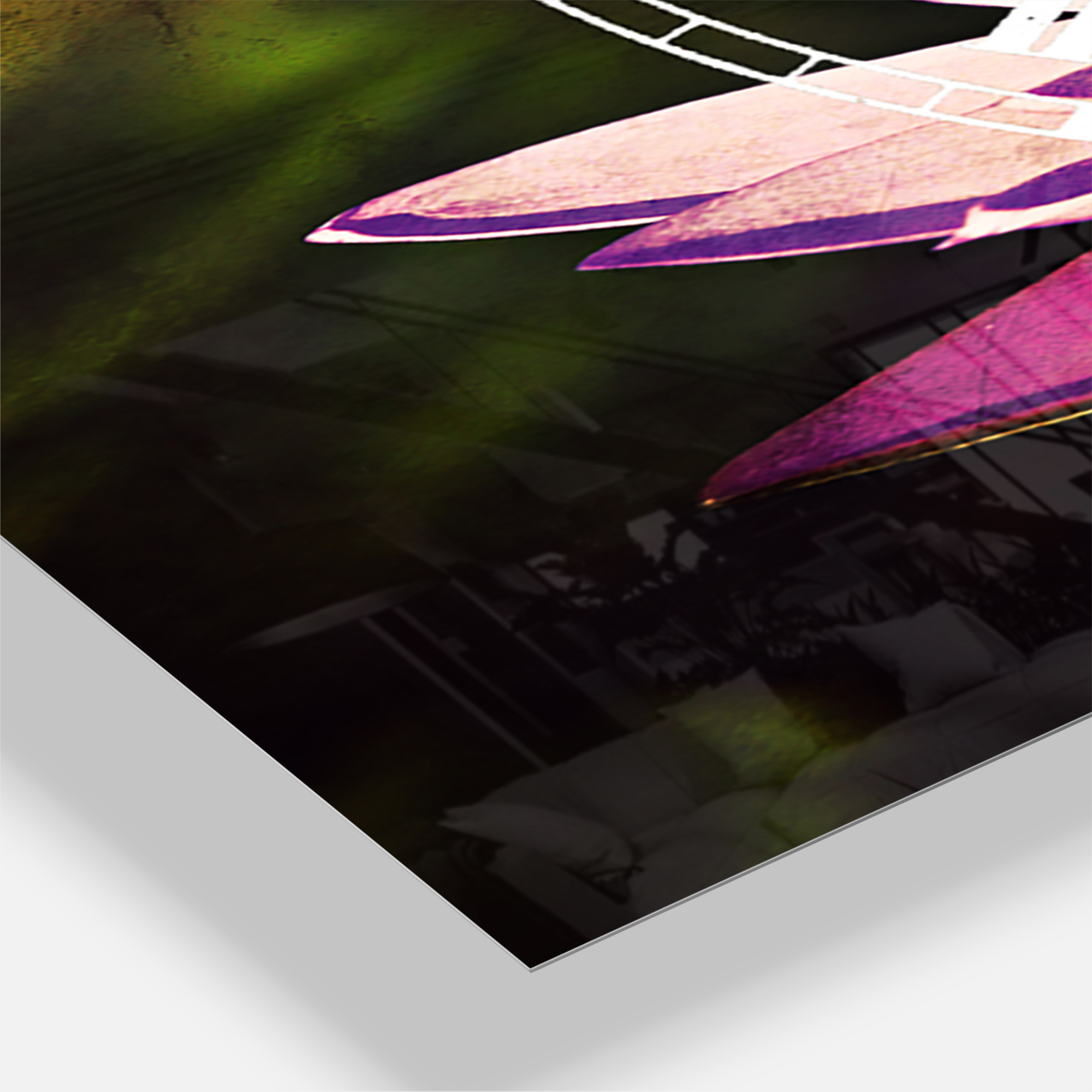 Designart 'Purple Lotus on Abstract Background' Traditional Wall Clock