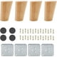 thumbnail image 1 of Juego de 4 patas de muebles de madera 10 cm BRI, 1 of 5