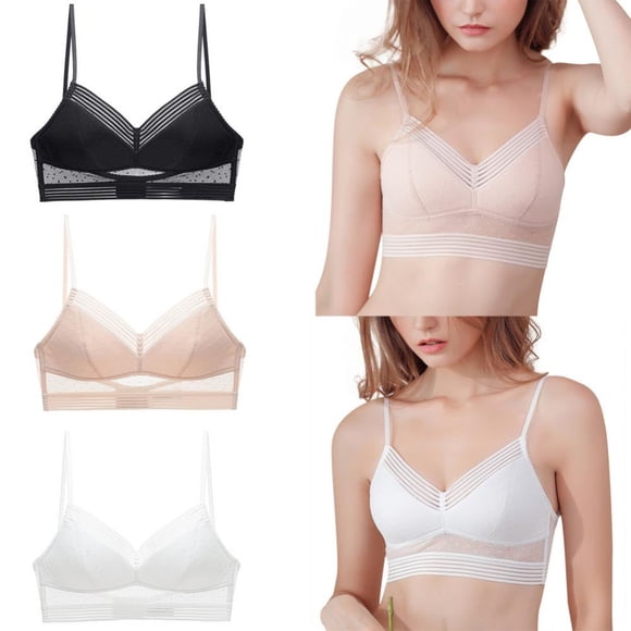 Women Low Back Push Up Bra Backless Bra Strap Lace Bralette Lingerie for Backless Dress Ballet Dance S to 3XL