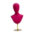 thumbnail image 4 of DOMELAY Mannequin Tête Autoportant Polyvalent Présentoir de Chapeau de Mode Mannequin Tête Chapeau Rouge Rose, 4 of 9