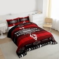 thumbnail image 3 of Feelyou Black Red Aztec Twin Comforter Sets, Vintage Fashion Abstract Bedding Set, 2-Piece, 3 of 8