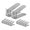 Grey-12 Pack, variant on Shoe Rack Grey 20 Pack Adjustable Stackable Closet Organizer