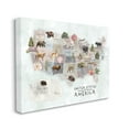 thumbnail image 2 of Stupell Industries United States Map Wilderness Animal Illustrations Canvas Wall Art by Ziwei Li, 2 of 5