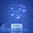 thumbnail image 2 of Night Light I Loves Yous LED 3D que cambia de color para niños, 2 of 2